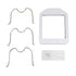 Pot Lid Organizer Plastic U Shaped Cooking Top Cover Storage Rack for Home Kitchen White