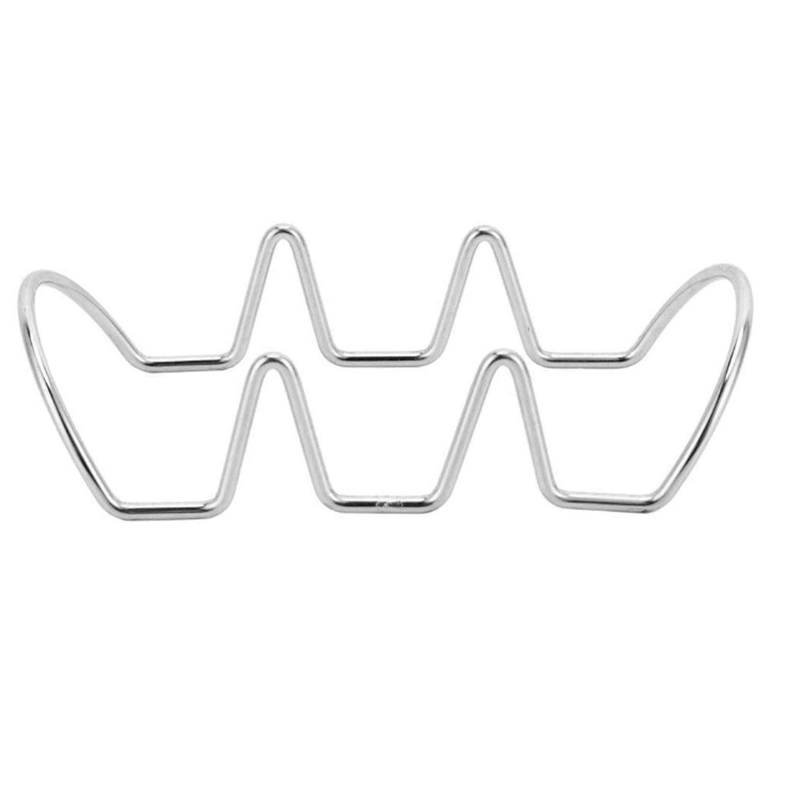 Taco Holder U Shaped Taco Rack Stainless Steel Taco Shell Stand Up Holder for Baking Party Gathering 3 Grid