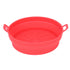 Foldable Fryer Silicone Liner Food Grade High Temperature Resistant Round Fryer Silicone Pot Red Diameter 21CM