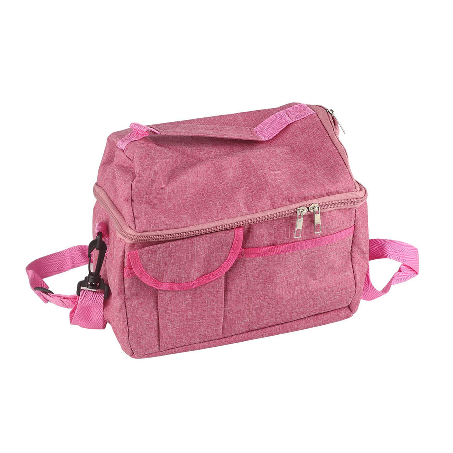 Rose Red Breastmilk Cooler Transport Bag Waterproof Large Double Layer Insulation Lunchbox Shoulder Bag