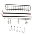 Refrigerator Hanging Shelf Nail Free with Hooks Black Refrigerator Spice Rack for Home Kitchen Double Layer