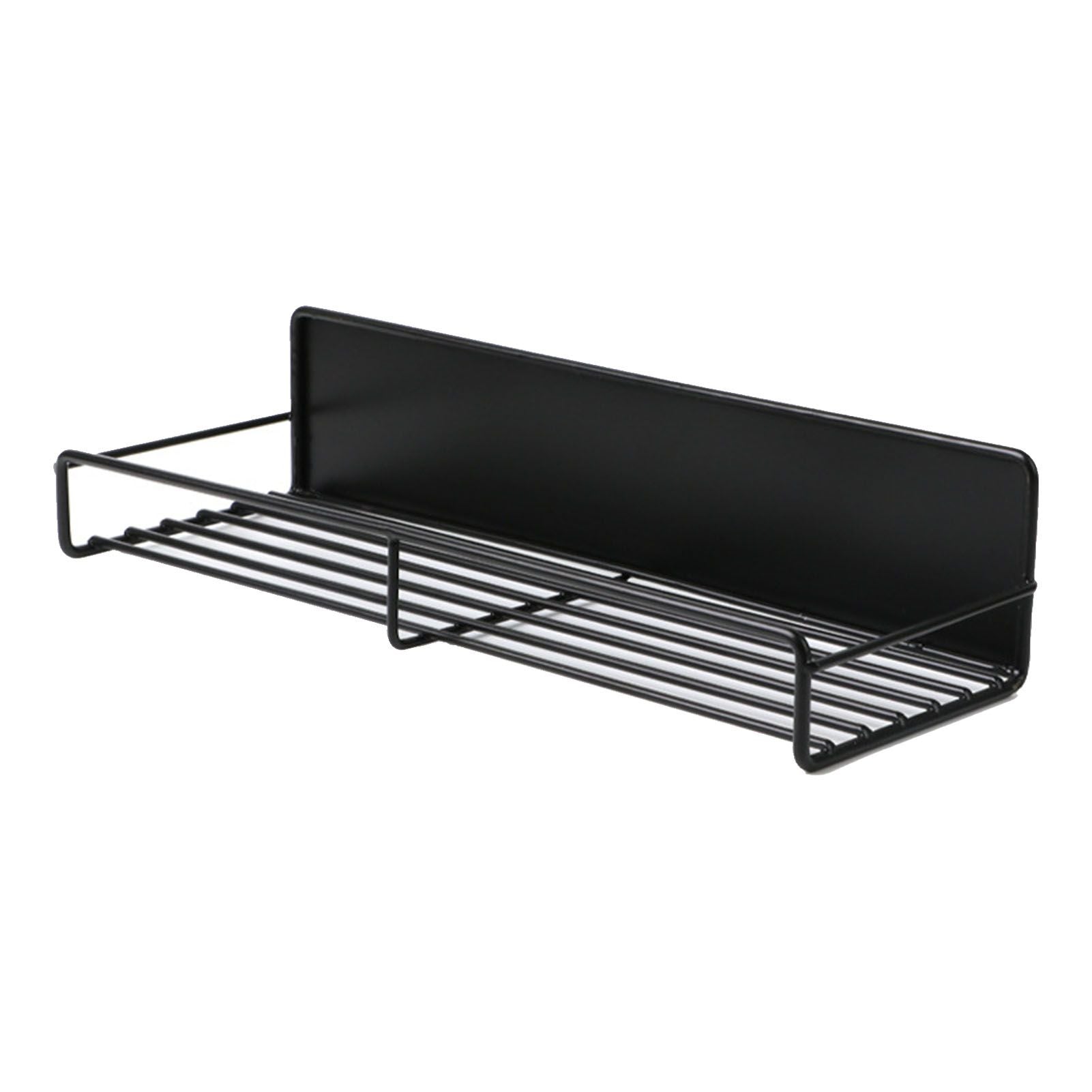 Wall Mounted Magnetic Shelf Refrigerator Punch Free Seasoning Rack Metal Storage Rack 30x10.5x7cm/11.8x4.1x2.8in
