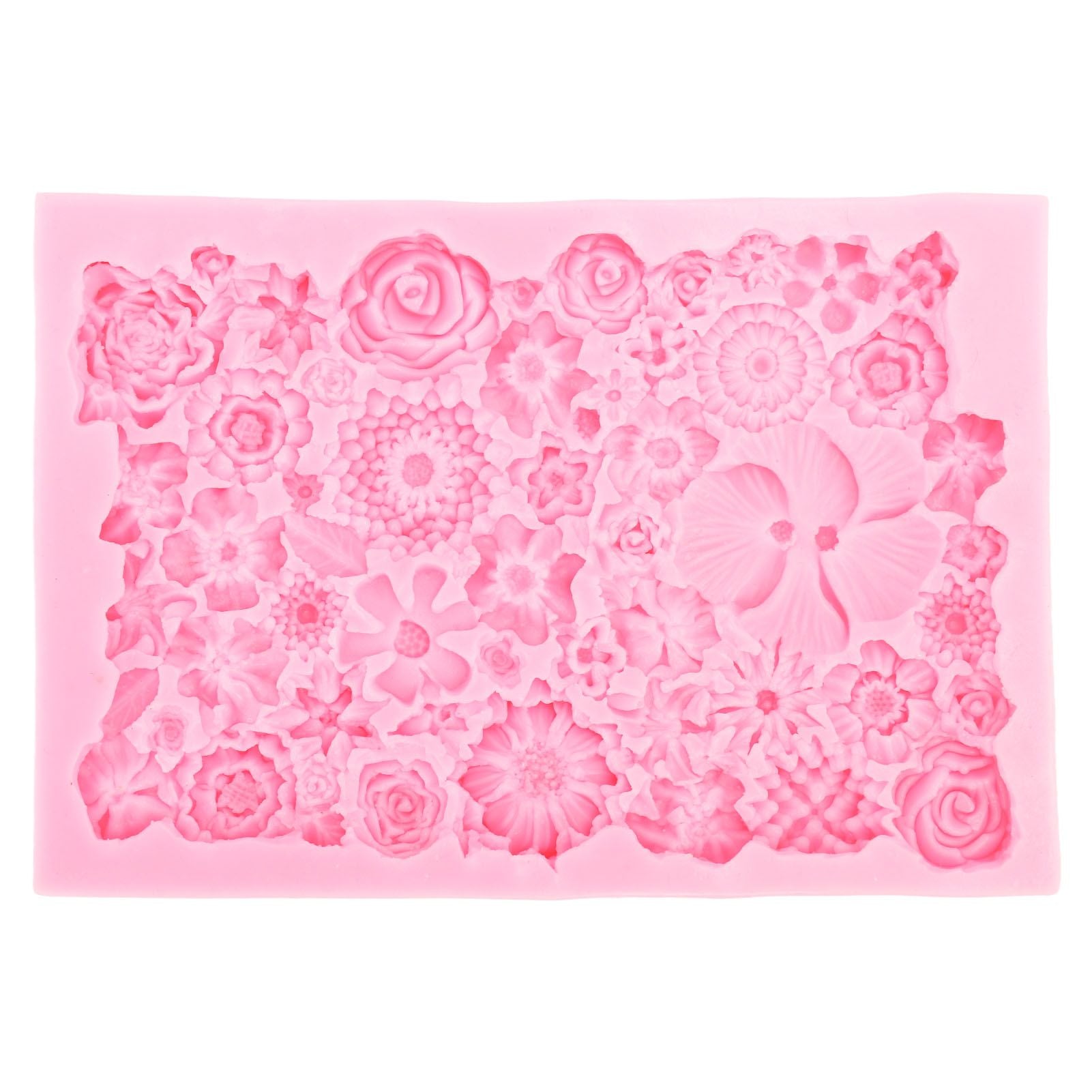 Fondant Mold Stick Proof Easy Release Odorless Silicone DIY Baking Mold for Chocolate Cake Cupcake Decoration