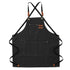 Artist Aprons Cotton Canvas Detachable Shoulder Straps Soft Comfortable Double Stitched Pockets Gardening Apron Black