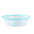 Microwave Heating Sealing Cover Transparent PP Stackable Temperature Keeping Plate Serving Cover for Kitchen Sky Blue