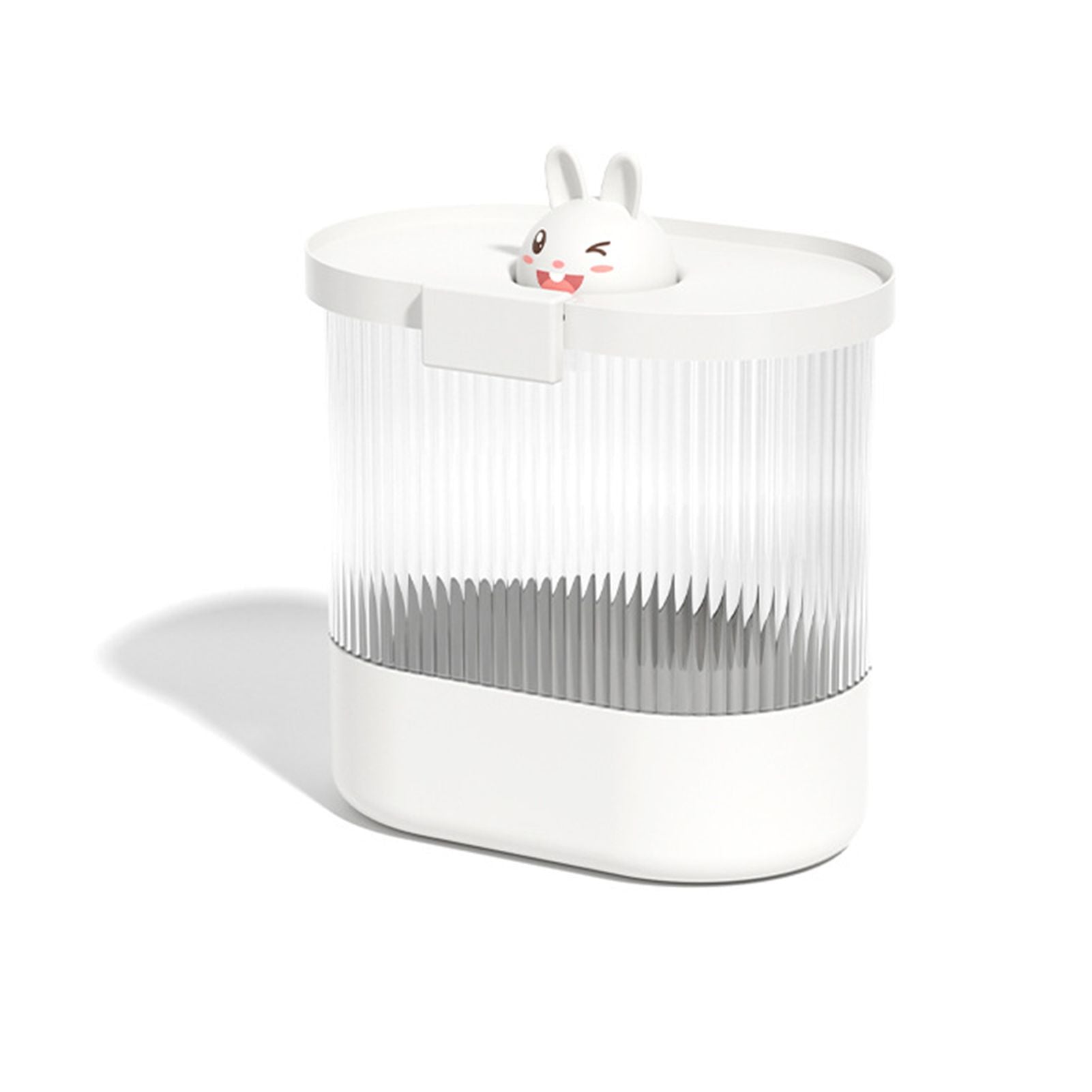 Rice Bucket Damp Proof Sealing Thickened PP PET Grain Storage Tank for Home Flour Dog Food L White Rabbit