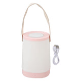 Lantern Bluetooth Speaker HiFi Rechargeable Radio Function Outdoor Wireless Speaker with LED Ambient Light Handle Pink