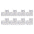 8PCS L Shaped LED Light Strip Connectors 4 Pin 10mm Transparent Gapless Solderless COB LED Adapter Connectors