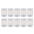 10Pcs COB LED Strip to Wire Connector 4Pin 10mm Transparent Solderless LED Adapter Connectors for Home School Office