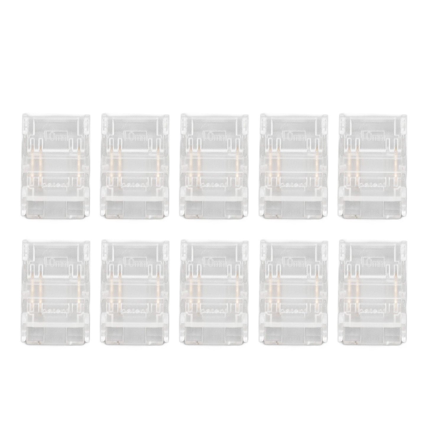 10 Pcs 3Pin 10mm COB LED Strip Connectors Strip to Strip Quick Connection Gapless Solderless LED Connectors for Strip Lights