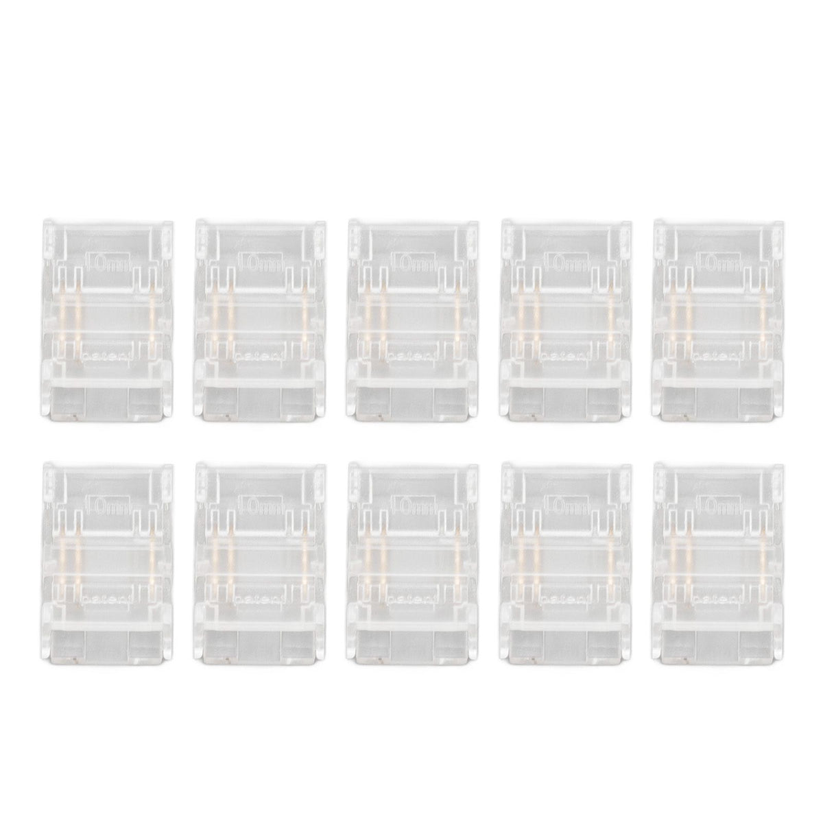 10 Pcs 3Pin 10mm COB LED Strip Connectors Strip to Strip Quick Connection Gapless Solderless LED Connectors for Strip Lights