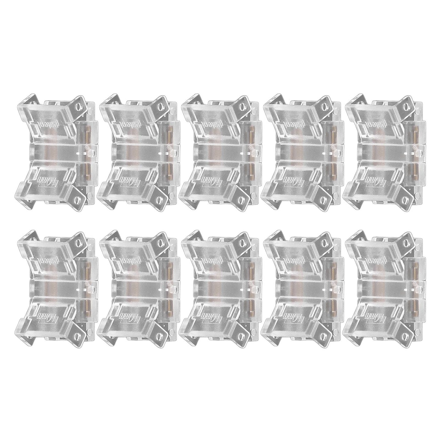 10 Pcs 2Pin 10mm LED Strip Connectors Strip to Strip Quick Connect Solderless LED Strip Lights Connectors
