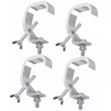 Stage Light Clamp Heavy Duty Prevent Slip Cast Aluminum Stage Lamp Hook Kit for Spotlight Moving Head Light 4pcs