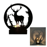 Deer Candle Holder Black European Style Tealight Holder Wall Decoration for Wedding Party