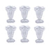 6pcs Ice Cream Cup Creative Unique Flower Sundae Glass Cup Multifunctional Transparent Dessert Cups