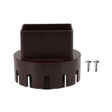Downspout Adapter Plastic Drain Adapter Replacement Downpipe Converter Connector with Screws Brown S 2x3in