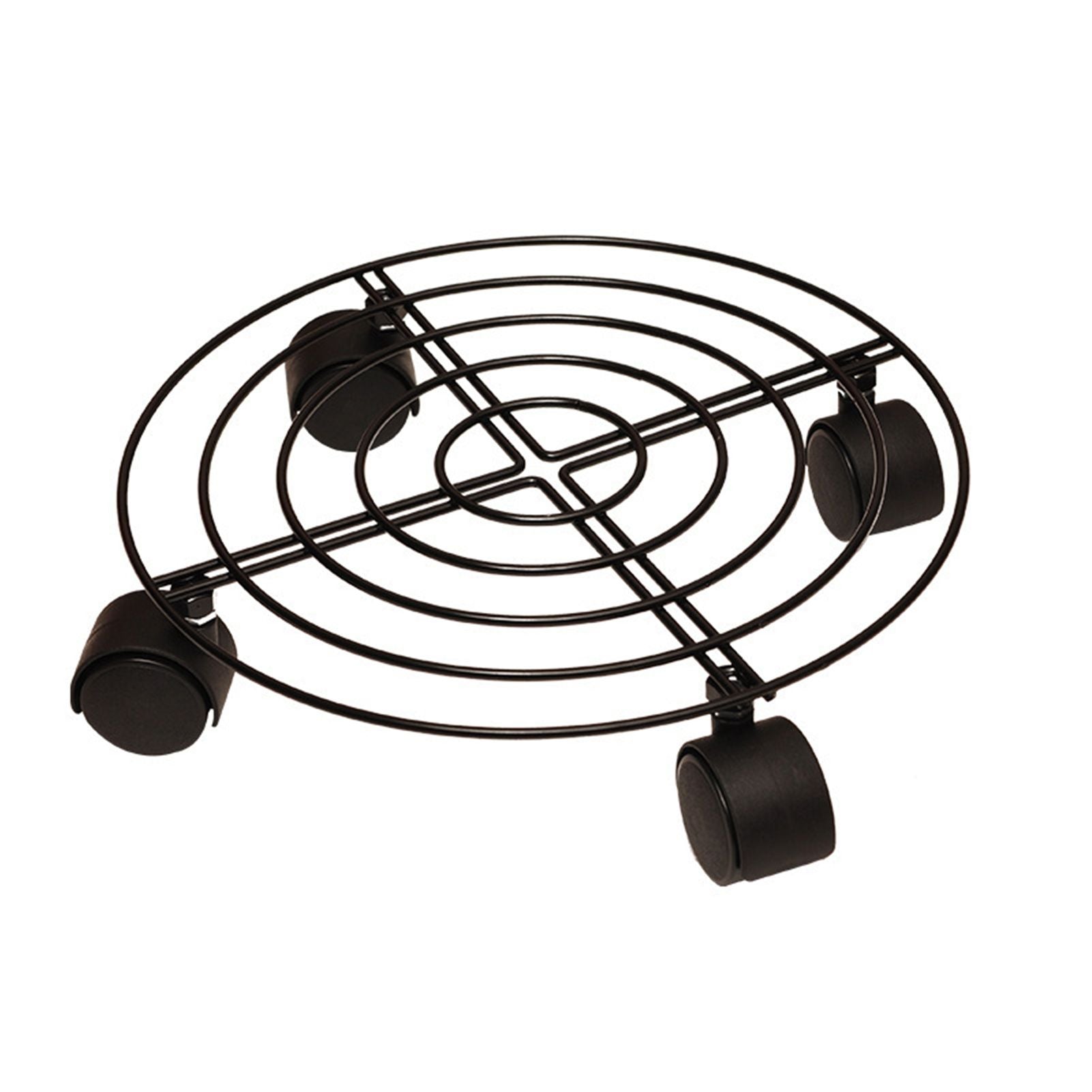 Flower Pot Roller Stand 50kg Load Capacity Rust Prevention Iron Easy to Move Plant Caddy with Wheels for Wine Barrels