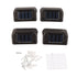 4 Pcs Solar Step Light White Lighting Waterproof High Strength Solar LED Deck Light Outdoor Stair Lamp