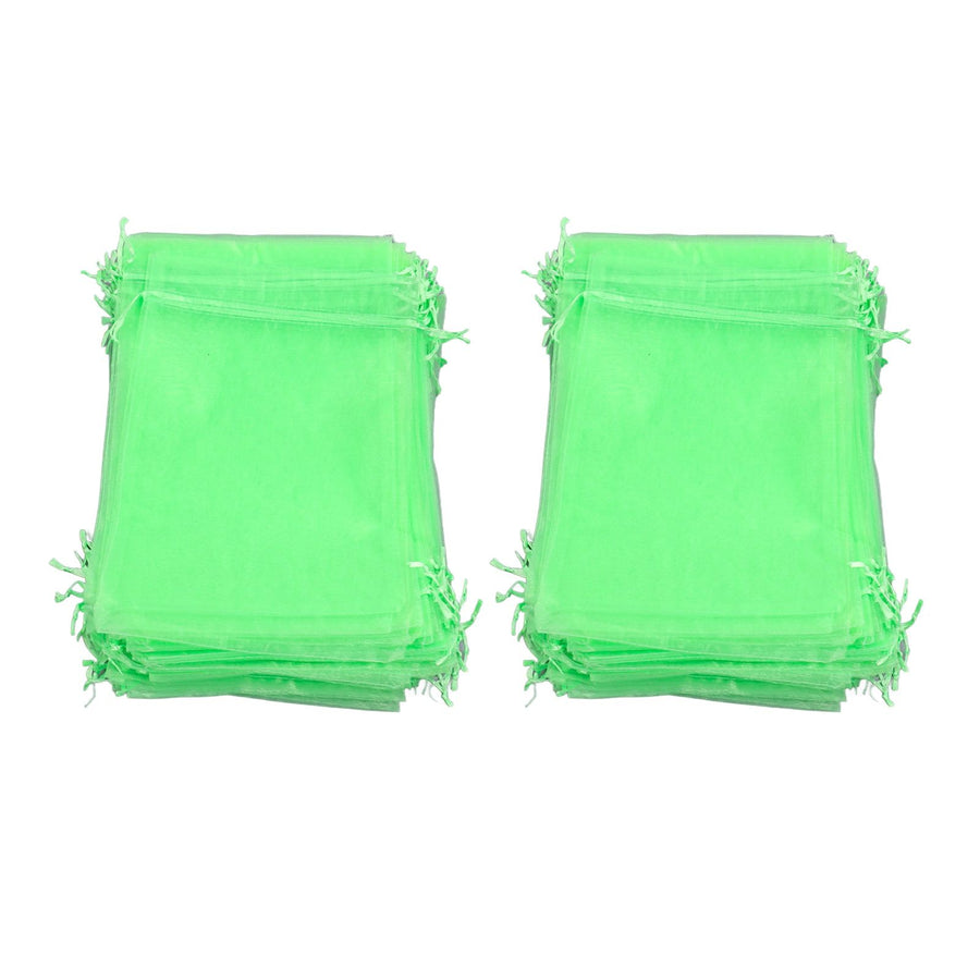 100PCS Fruit Protection Netting Bag Reusable Garden Mesh Barrier Bag for Plant Flower Fruit Trees Green 7x9cm/2.8x3.5in