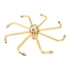 8 Holes Fountain Nozzles Brass Windmill Rotating Fountain Water Spray Head for Rockery Fish Pond Landscape G1in