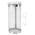 Barbecue Grilling Basket Stainless Steel Heat Resistant Rust Prevention BBQ Grill Cage with Hook for Camping Party 20cm/7.9in