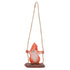 Hanging Squirrel Statues Garden Decor Cute Swing Squirrel Sculpture Outdoor Patio Ornament Animal Resin Figurine Red Brown