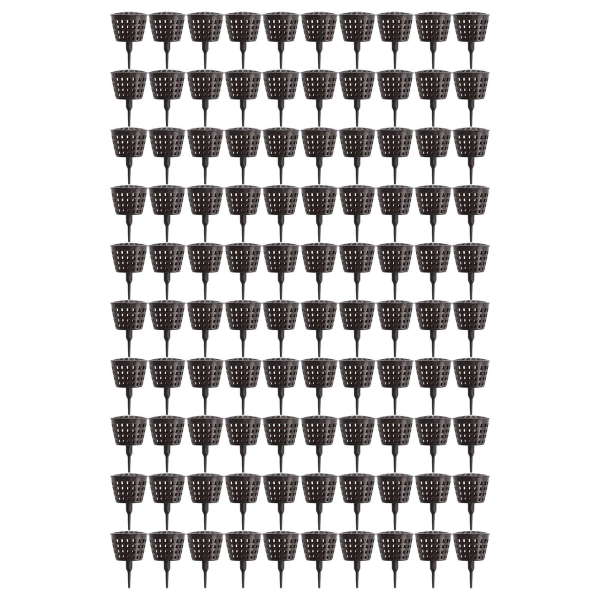 100PCS Plastic Fertilizer Mesh Basket with Lid Planting Fertilizer Net Pot for Succulent Orchid Bonsai Large Size with Lid