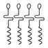4PCS Spiral Tent Tacks Iron Stable Spiral Type Heavy Duty Spiral Tent Stake for Tent Trampolines Garden Fence