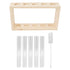5 Test Tube Plant Terrarium Transparent Observe Growth Status Water Plant Holder with Wooden Stand for Herbs Log