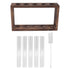 5 Test Tube Plant Terrarium Transparent Observe Growth Status Water Plant Holder with Wooden Stand for Herbs Carbon Color