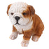 English Bulldog Puppy Statue Lifelike Resin Bulldog Sculpture for Garden Lawn Porch Decoration Sitting Bulldog