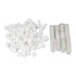 100PCS Net Cups with 100PCS Sponges Plastic Breathable Bottomless Garden Plant Net Pot Bucket Basket for Hydroponics White