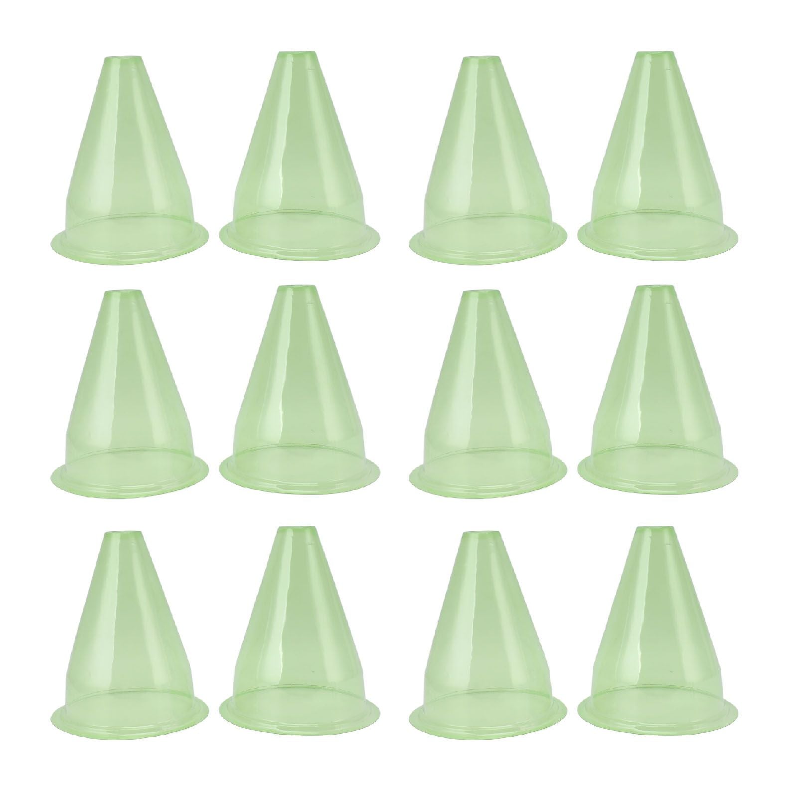 12Pcs Garden Cloches Plastic Multifunctional Plant Covers Protectors Dome Bell Transparent Jar Prevent Birds Frost