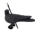 Realistic Elbow Crow Statue Plastic Waterproof Crow Decoys for Yard Garden Patios Halloween Decoration