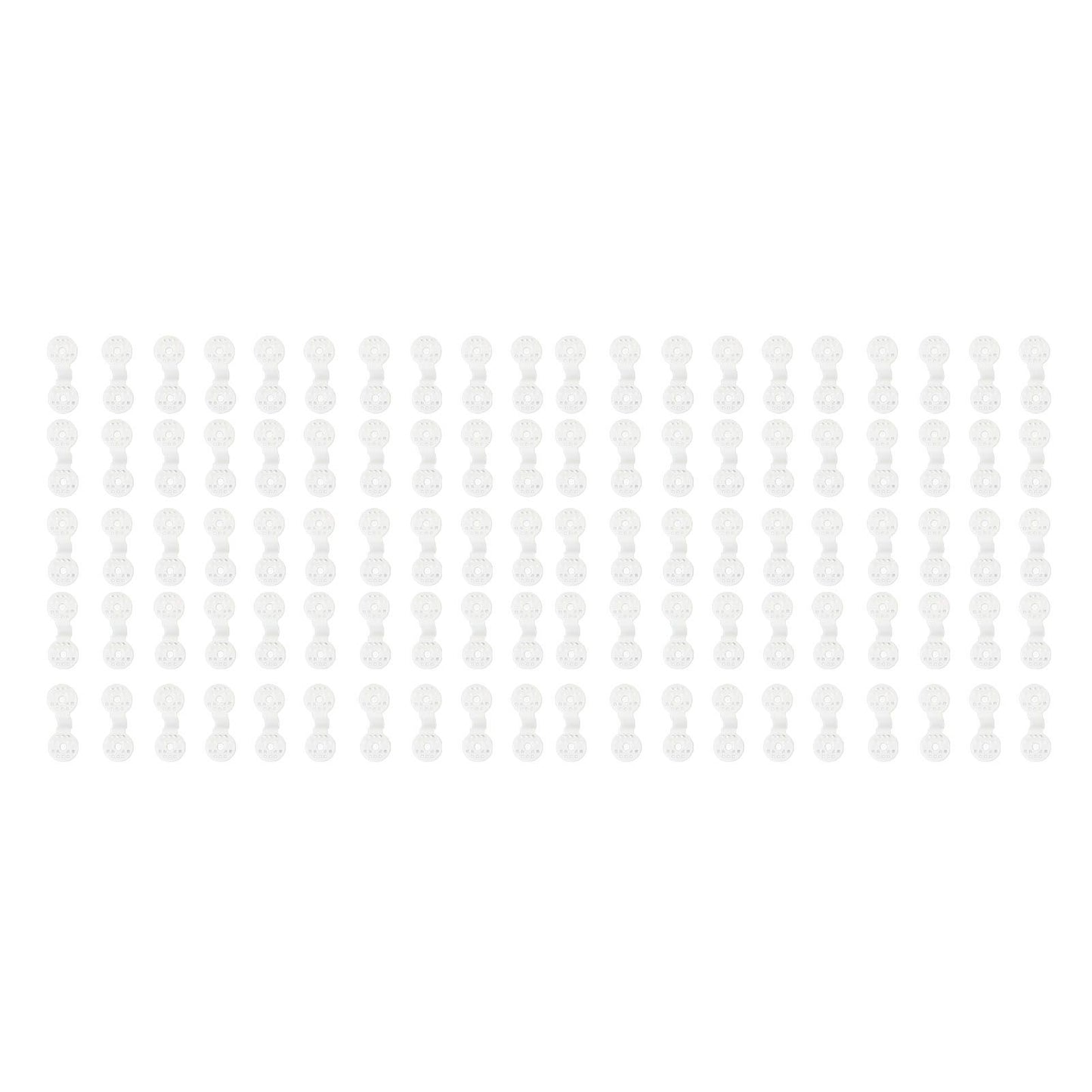 100pcs Shade Cloth Plastic Clips Round Fixing Clips for Greenhouse Outdoor Garden Anti Bird Netting Agricultural Sunshade White