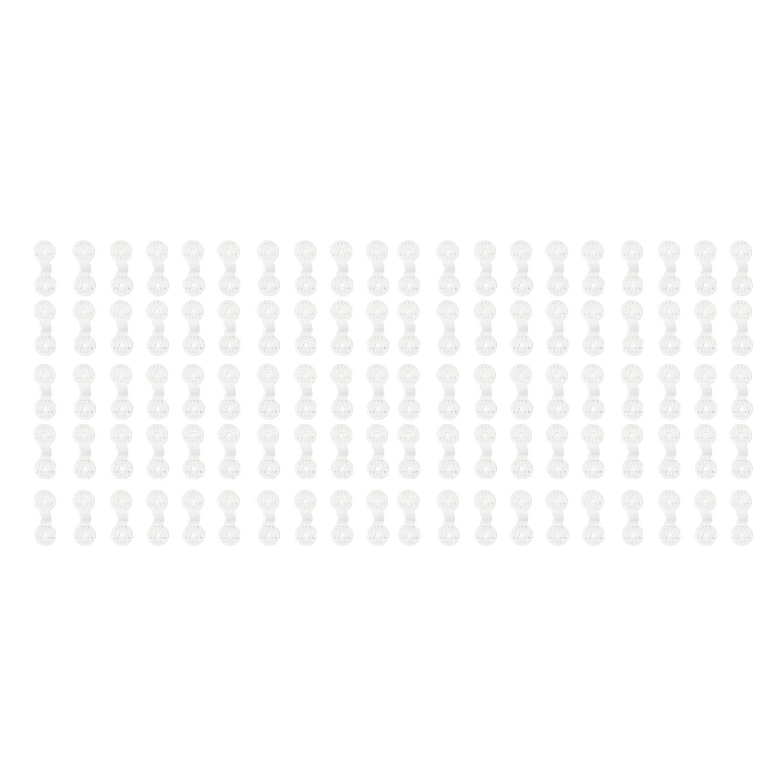 100pcs Shade Cloth Plastic Clips Round Fixing Clips for Greenhouse Outdoor Garden Anti Bird Netting Agricultural Sunshade White