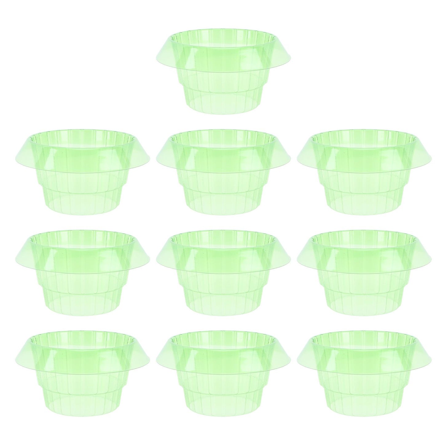 10pcs Green Garden Cloches Plastic Plant Round Cover Reusable Plant Seed Humidity Domes for Home Garden Yard Greenhouse