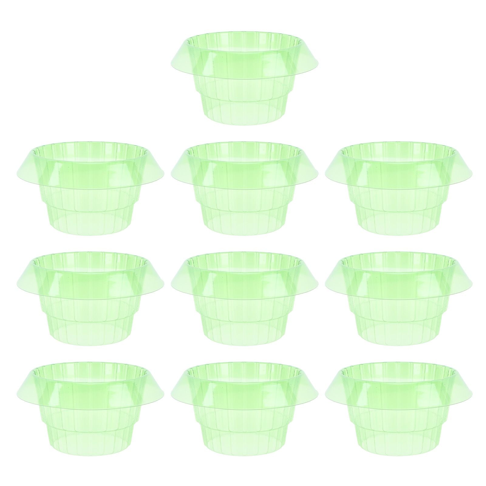 10pcs Green Garden Cloches Plastic Plant Round Cover Reusable Plant Seed Humidity Domes for Home Garden Yard Greenhouse