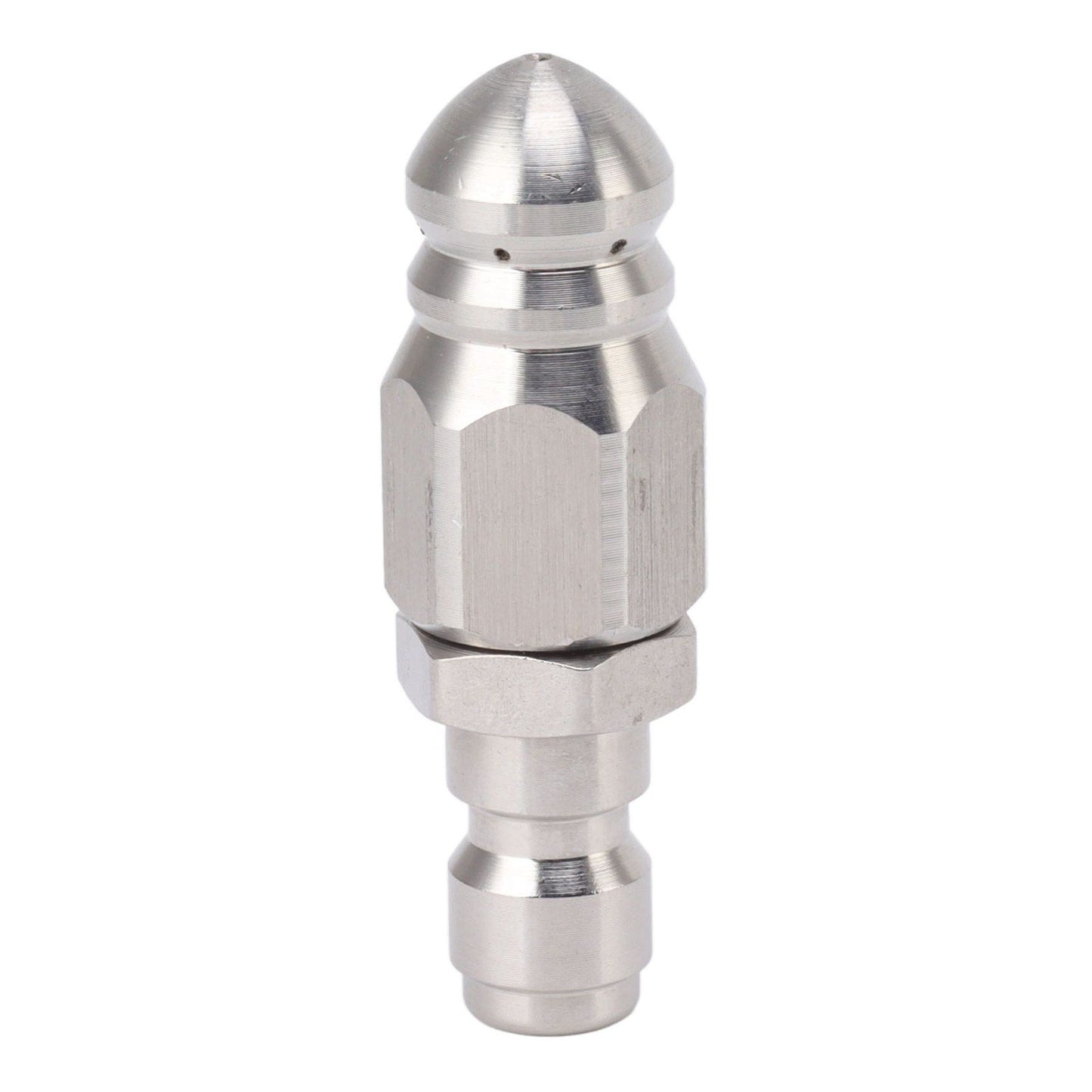 56MM Sewer Jet Nozzle 5000PSI 1 Front 6 Rear Stainless Steel Sewer Jet Nozzle for Pipe Unclogging Toilet Clog Remover