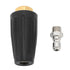 Pressure Washer Turbo Nozzle 1/4in Quick Connect Ceramic Core Copper 3000PSI Rotating Turbo Nozzle Black