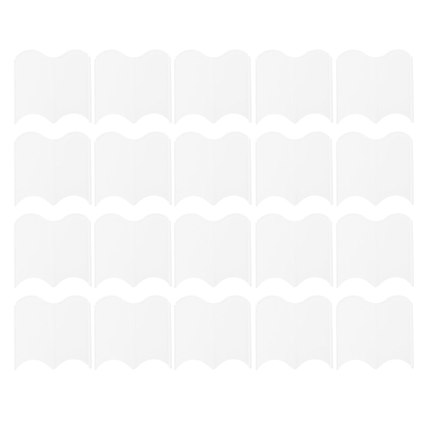 20PCS Interlocking Landscaping Edging Kit Weatherproof Garden Landscape Edging Border Hammer in Lawn Edge White