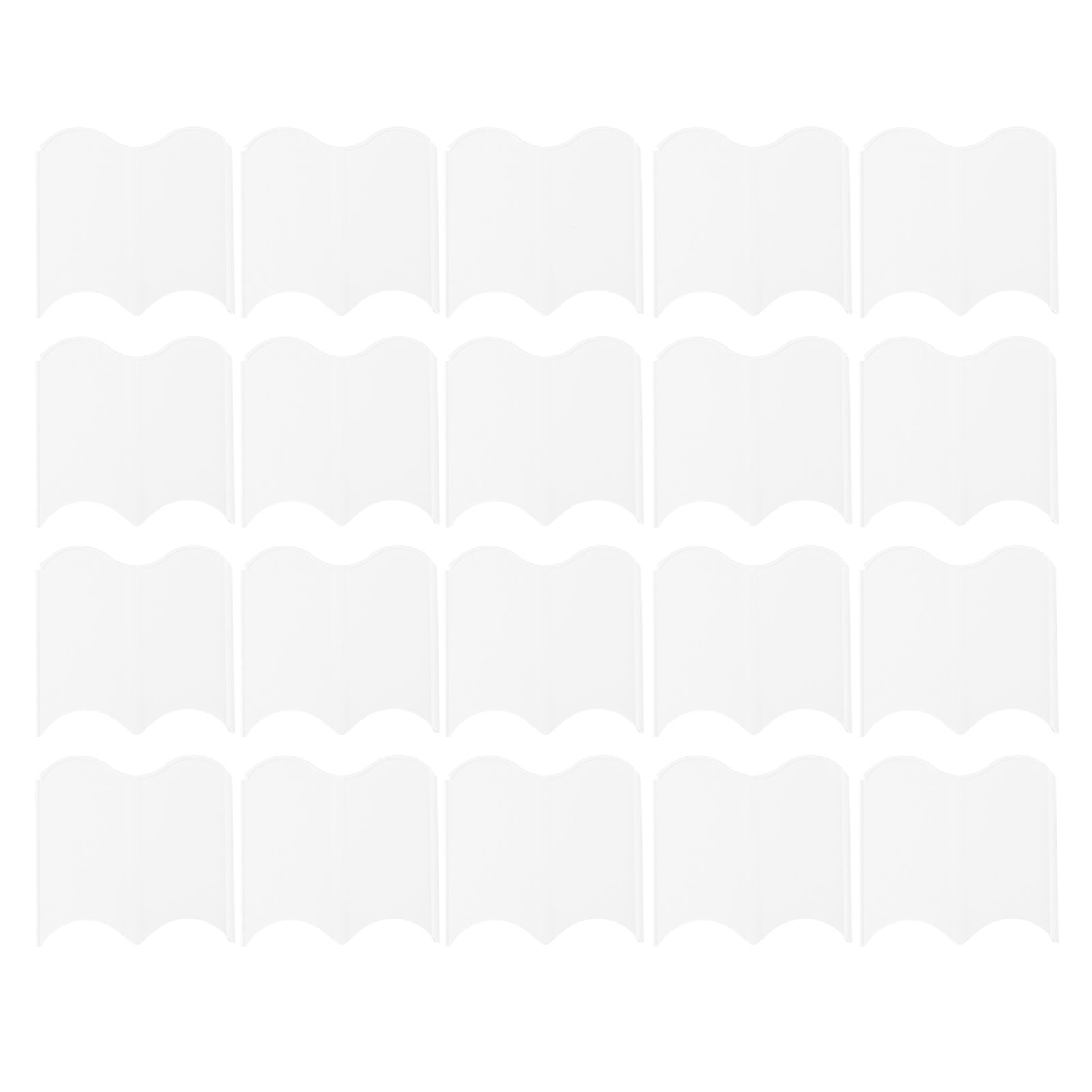 20PCS Interlocking Landscaping Edging Kit Weatherproof Garden Landscape Edging Border Hammer in Lawn Edge White