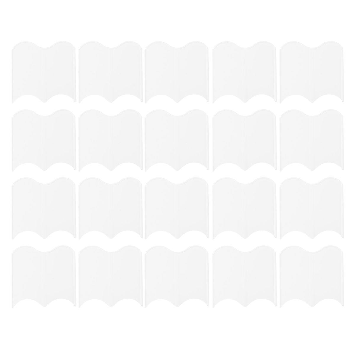 20PCS Interlocking Landscaping Edging Kit Weatherproof Garden Landscape Edging Border Hammer in Lawn Edge White