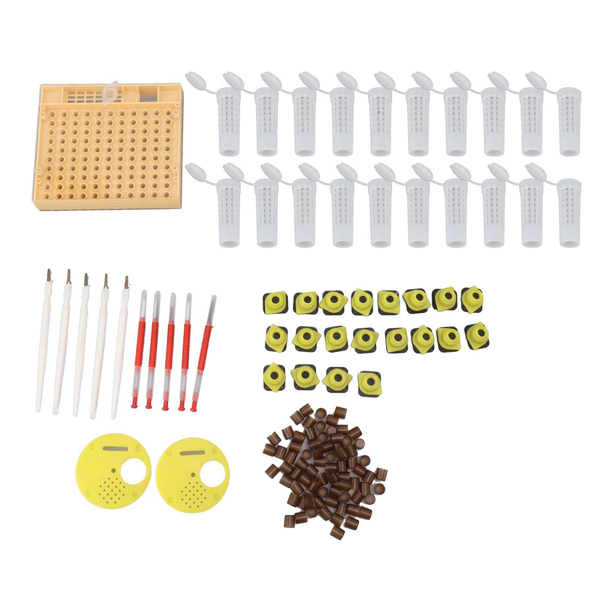 Queen Bee Rearing System Plastic Breeding Cell Cup Kit Beekeeping Grafting Equipments Supplies