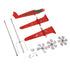 Metal Aircraft Weather Vane 3D Red Rustproof Smooth Airplane Windmill Wind Spinner for Garage Dome Barn Patio Red