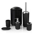 Trash Can Toothbrush Holder Set Toilet Brush Soap Box Lotion Dispenser Black Hotel Bathroom Accessories