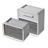 Toilet Paper Holder Wall Mount Waterproof Storage Box PP with Drawer for Bathroom Grey
