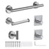 5 Pieces Bathroom Hardware Accessories Set Towel Rack Paper Holder Hook Adhesive Hook Multifunction Bathroom Set Silver