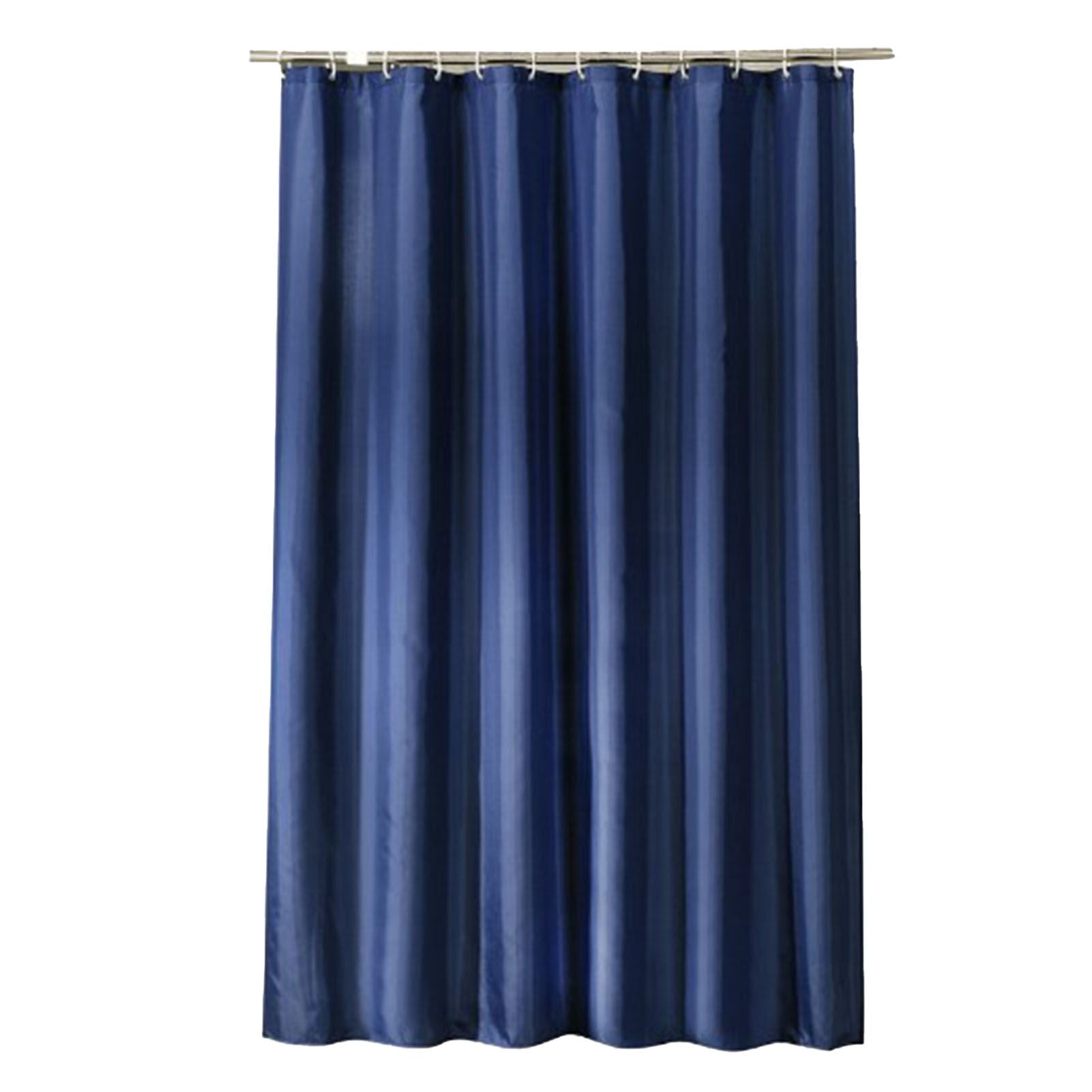Waterproof Shower Curtain with Hooks Modern Thicken Polyester Shower Curtain for Home Hotel Bathroom Dark Blue