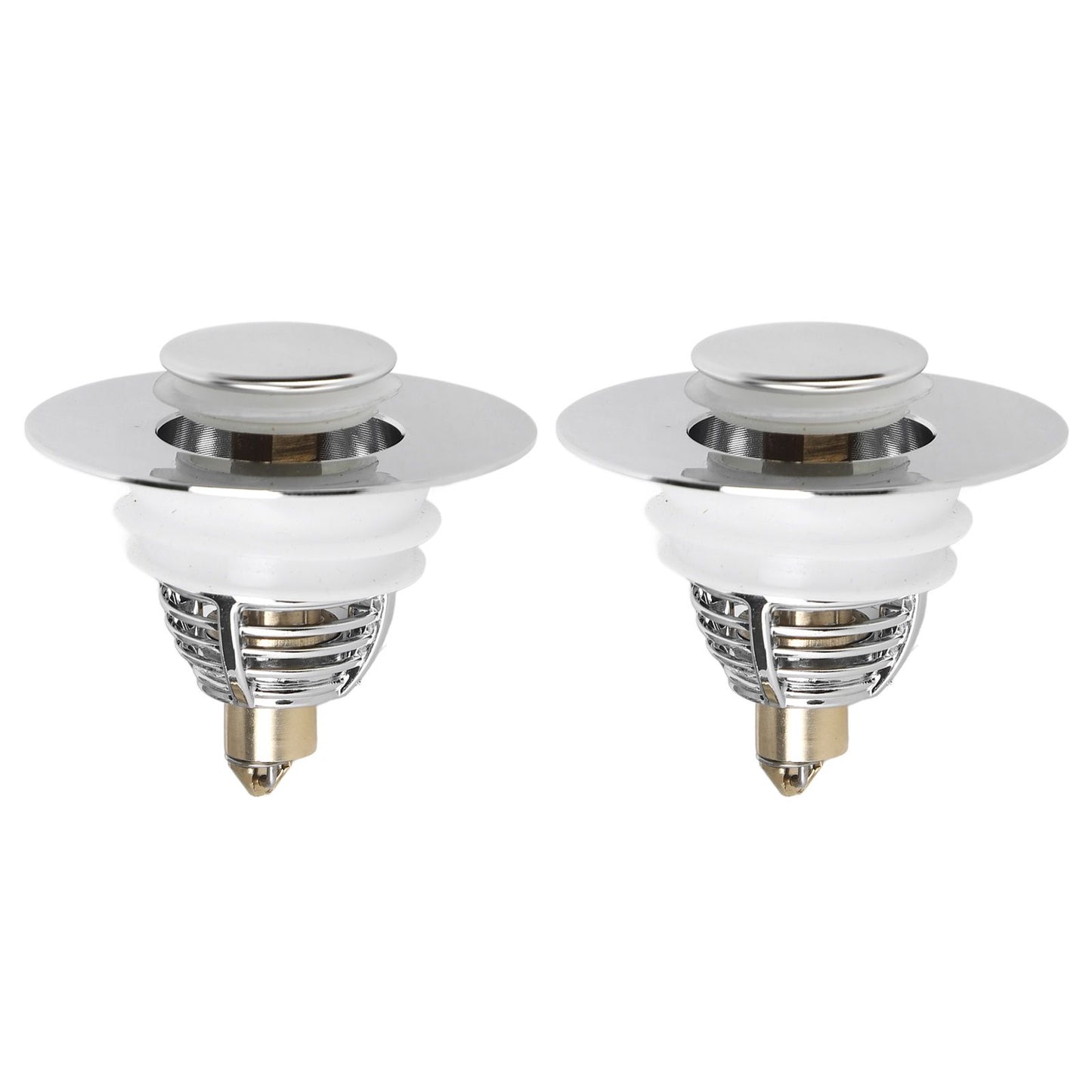 2Pcs Bathroom Sink Stopper Basin Pop Up Sink Drain Strainer Plug for Washbasin Bathroom